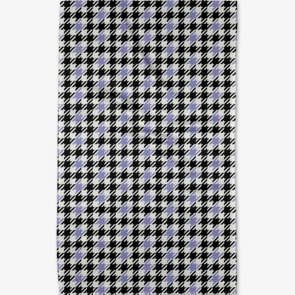 Lilac Houndstooth Tea Towel