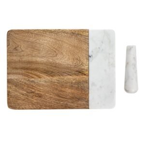 Marble and Wood Serving Board